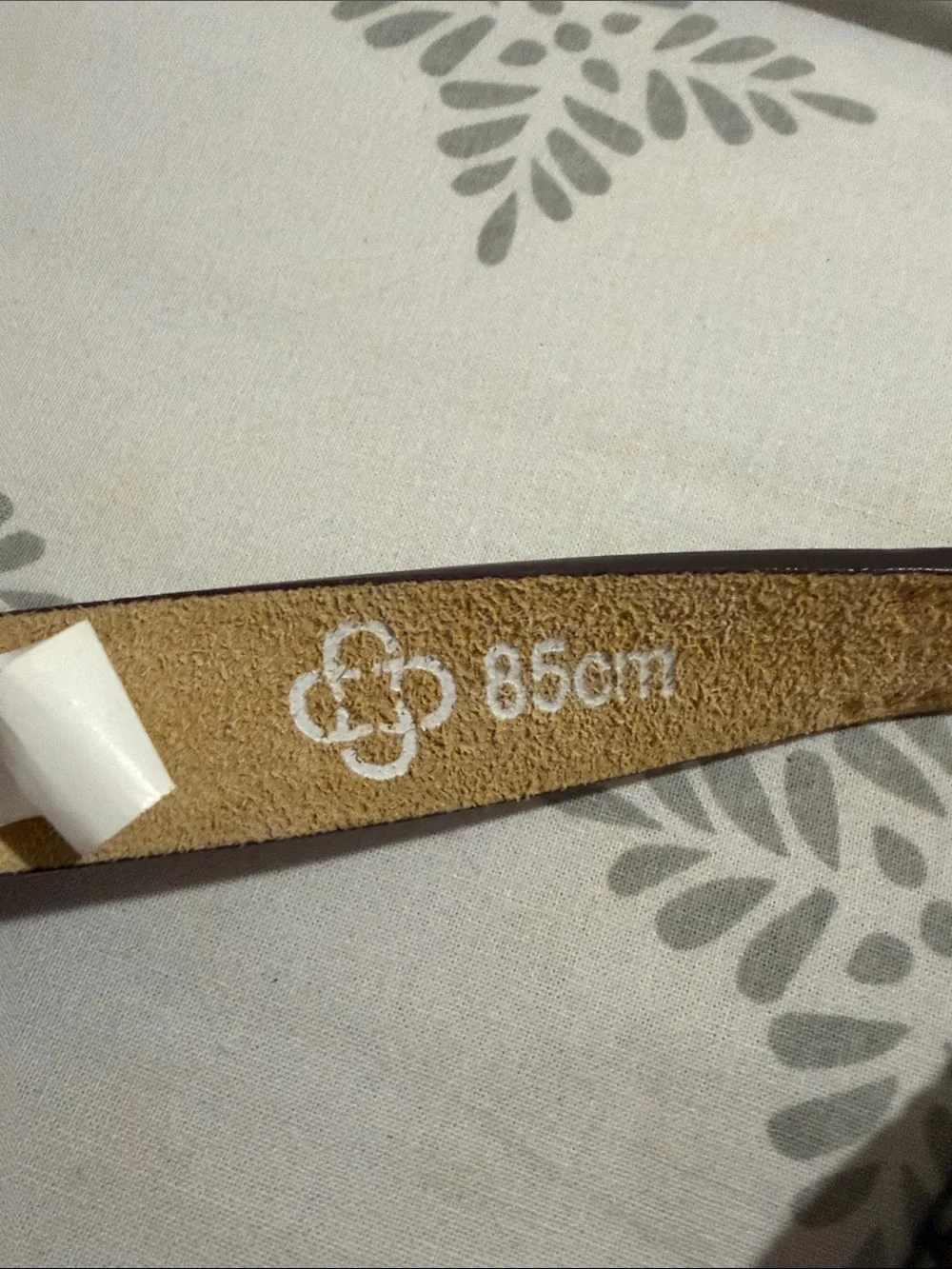 Studded Brown Leather Belt with Crystal Accents
